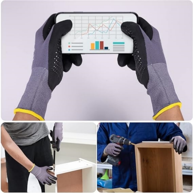 Micro-Foam Safety Work Gloves  - Nitrile Mechanic Glove avaliação e preço