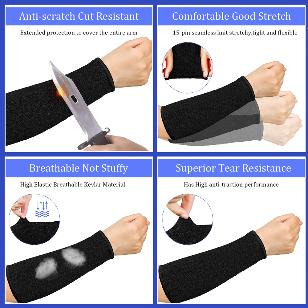 1 pair of glove arms, cuff cut - Cut Resistant Glove avaliação e preço