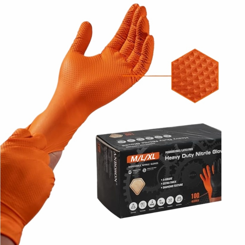 8Mil Heavy Duty Orange Nitrile - Nitrile Mechanic Glove avaliação e preço