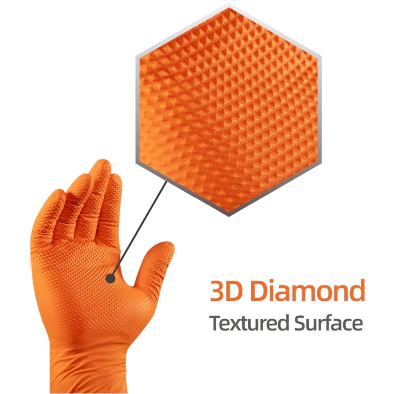 8Mil Heavy Duty Orange Nitrile - Nitrile Mechanic Glove avaliação e preço