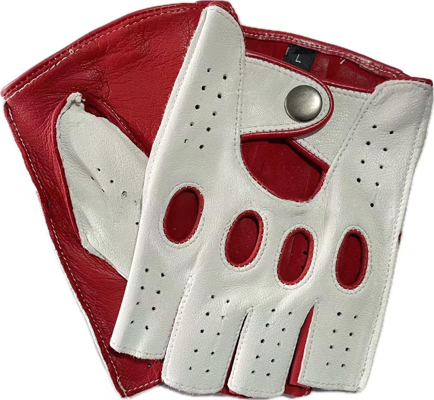 Retro Half Finger Goat Leather - Leather Driving Glove avaliação e preço