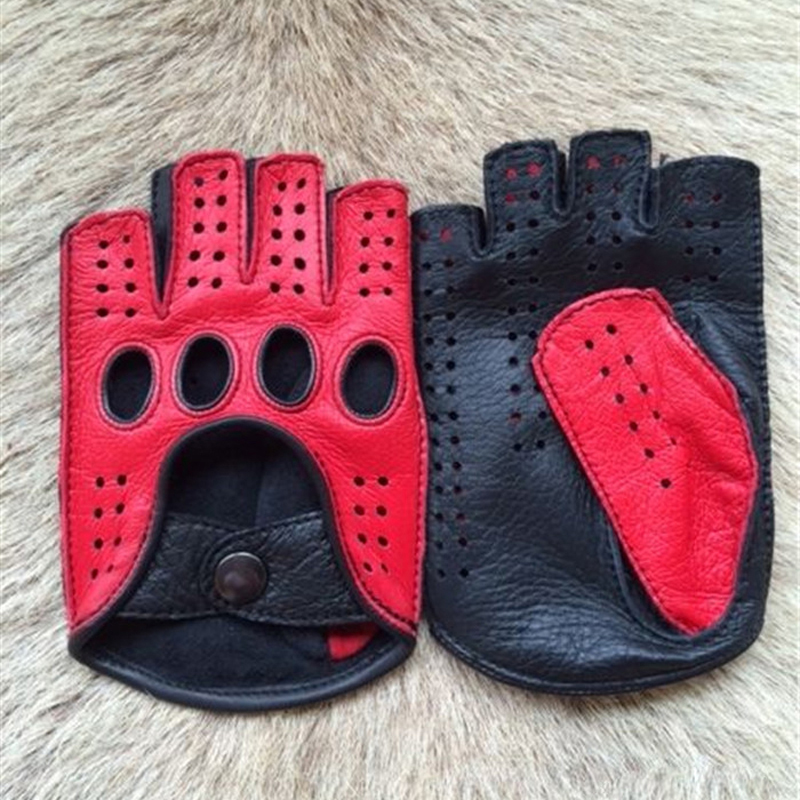 Retro Half Finger Goat Leather - Leather Driving Glove avaliação e preço