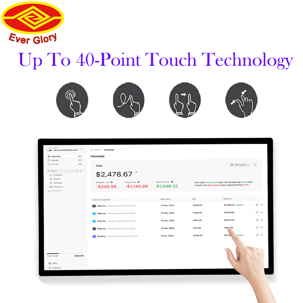 Customized 27 Inch High Bright - Touchscreen Glove Capacitive avaliação e preço
