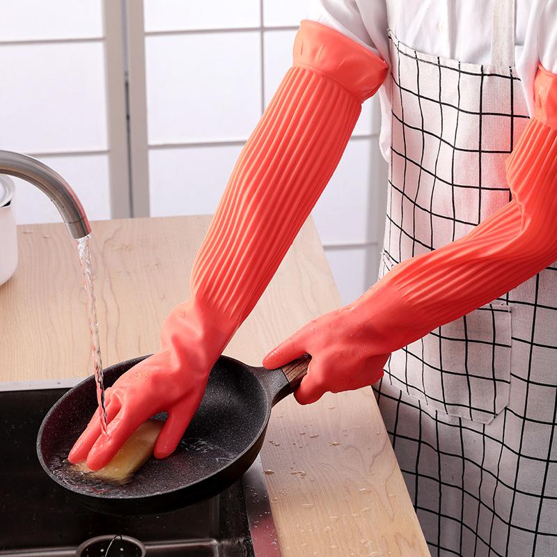 Long Reusable Rubber Dishwashi - Dish Glove Rubber avaliação e preço