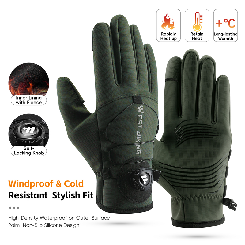 Winter Bike Gloves Magnetic Qu - Winter Glove Insulated avaliação e preço
