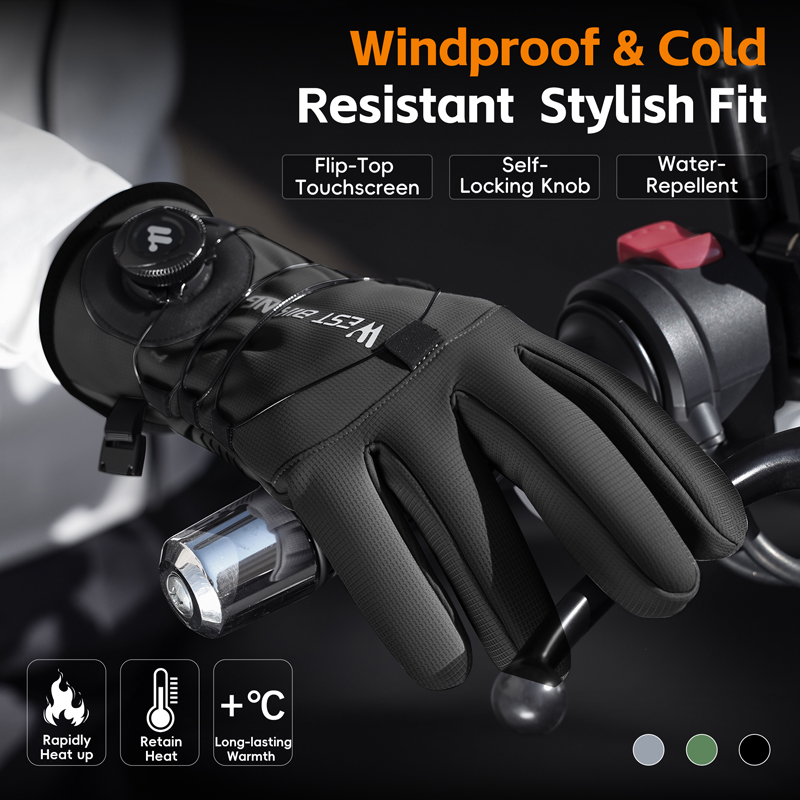 Winter Bike Gloves Magnetic Qu - Winter Glove Insulated avaliação e preço