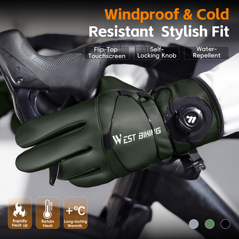 Winter Bike Gloves Magnetic Qu - Winter Glove Insulated avaliação e preço
