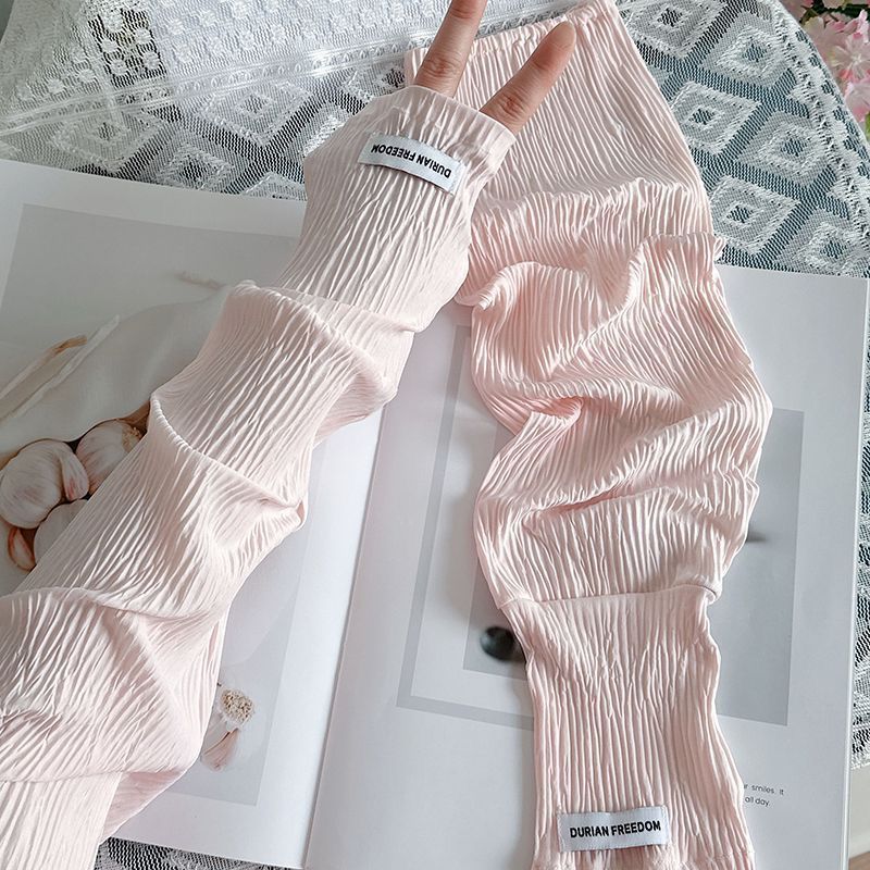 Summer Loose Ice Silk Uv Prote - Fingerless Glove Knit avaliação e preço