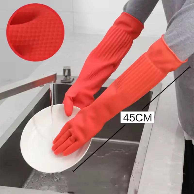 Long Reusable Rubber Dishwashi - Dish Glove Rubber avaliação e preço