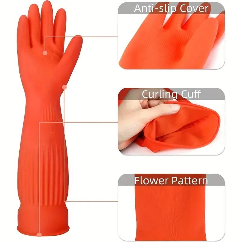 Long Reusable Rubber Dishwashi - Dish Glove Rubber avaliação e preço