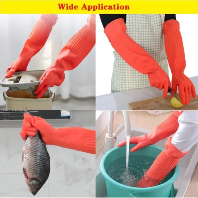 Long Reusable Rubber Dishwashi - Dish Glove Rubber avaliação e preço