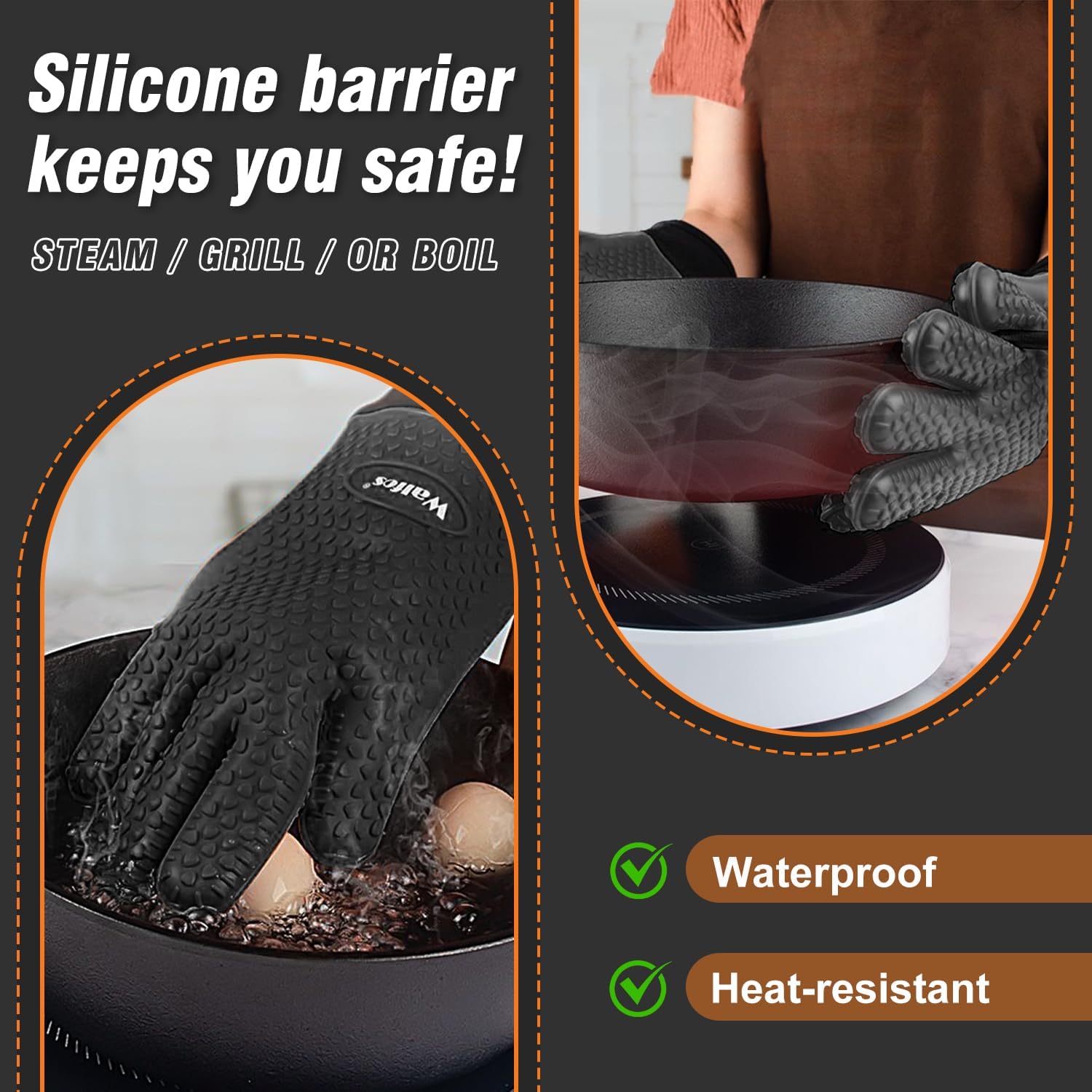 Heat Resistant Silicone BBQ Gl - Heat Resistant Glove avaliação e preço