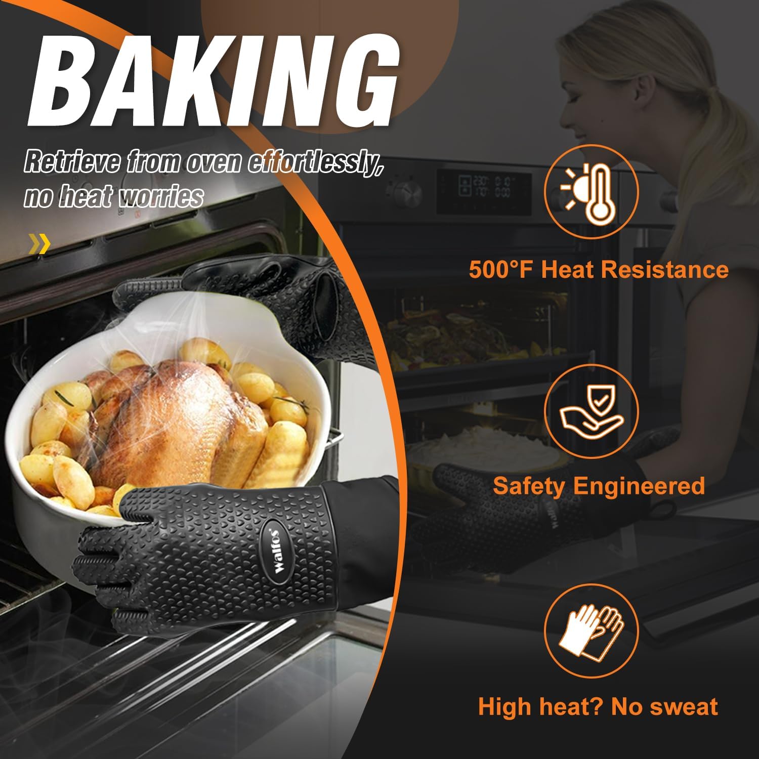 Heat Resistant Silicone BBQ Gl - Heat Resistant Glove avaliação e preço