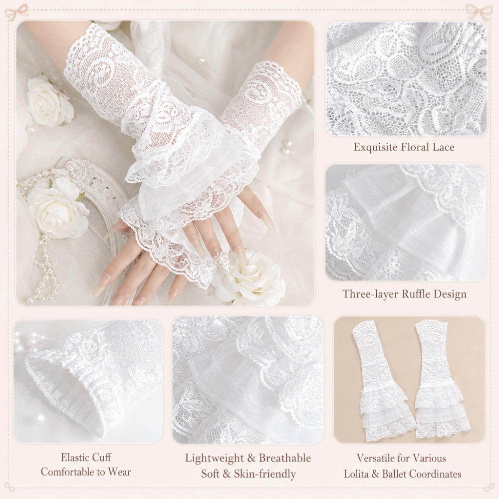 Ruched Pleated Detachable Cuff - Fingerless Glove Knit avaliação e preço