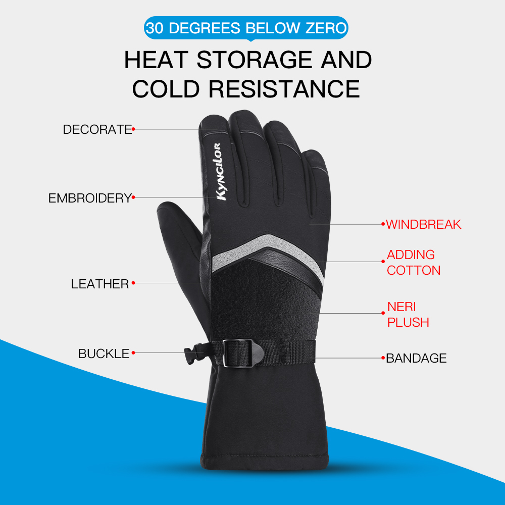 Winter Outdoor Cycling Ski Mou - Ski Glove Waterproof avaliação e preço