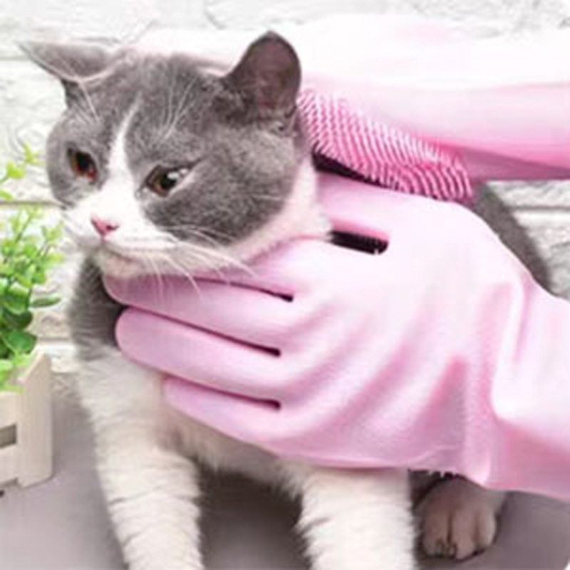 Pet Grooming Gloves for Dogs A - Rubber Glove Cleaning avaliação e preço
