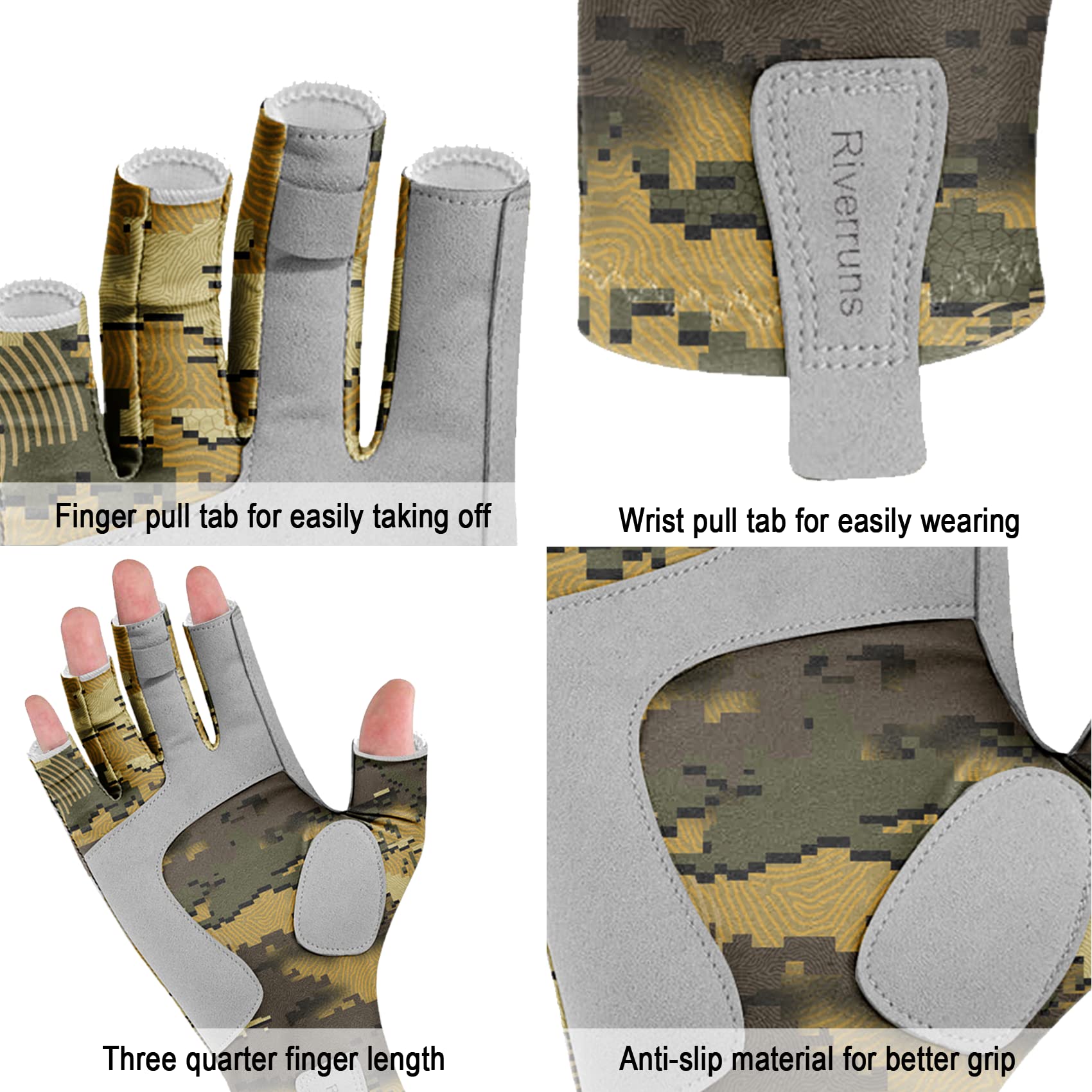 Riverruns Fingerless Fishing G - Cycling Glove Padded avaliação e preço