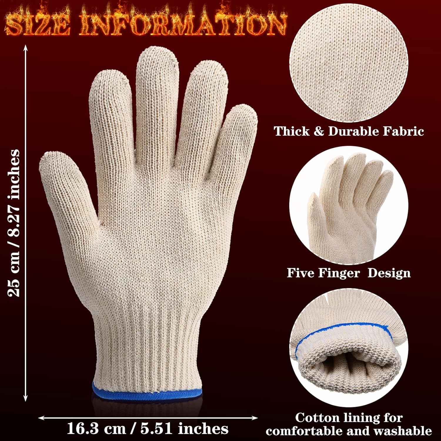 4 Pairs Heat Resistant Gloves, - Heat Resistant Glove avaliação e preço