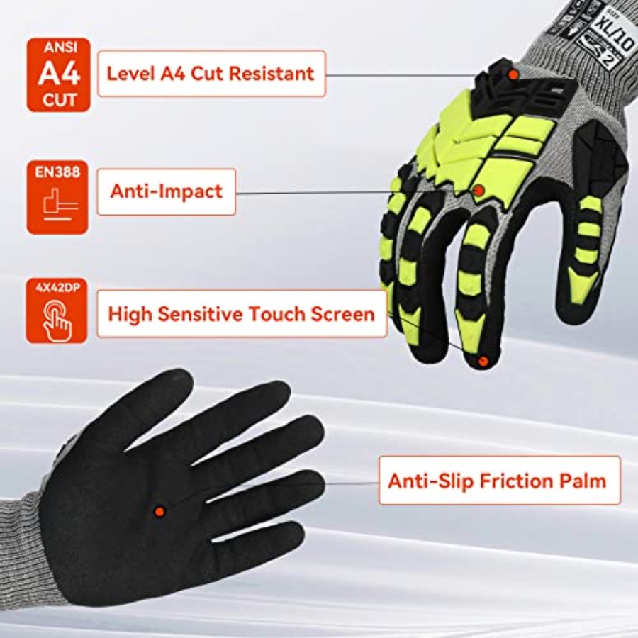 Safety Work Gloves, Impact Glo - Work Glove Impact avaliação e preço