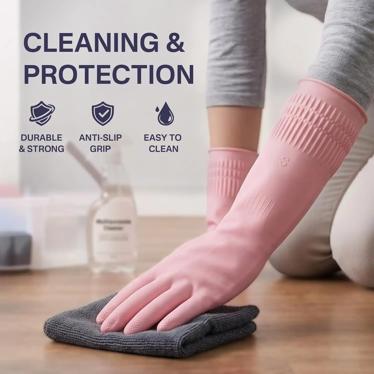 Reusable Rubber Dishwashing Gl - Rubber Glove Cleaning avaliação e preço