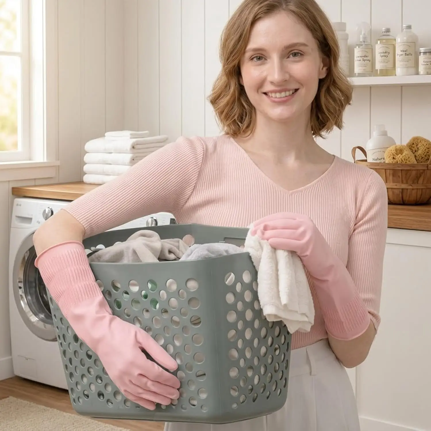 Reusable Rubber Dishwashing Gl - Rubber Glove Cleaning avaliação e preço