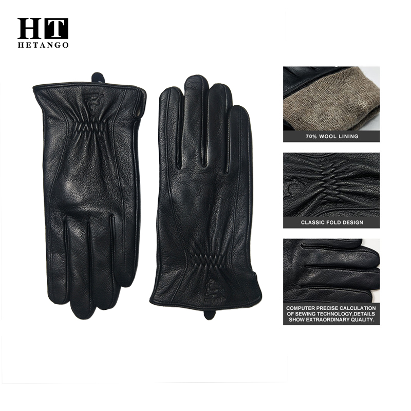  Winter Men's Black Buckskin  - Wool Glove Lined avaliação e preço