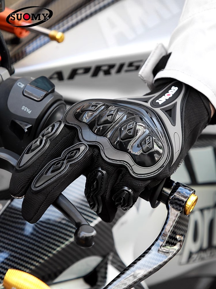 SUOMY Summer Touchscreen Motor - Motorcycle Glove Knuckle avaliação e preço
