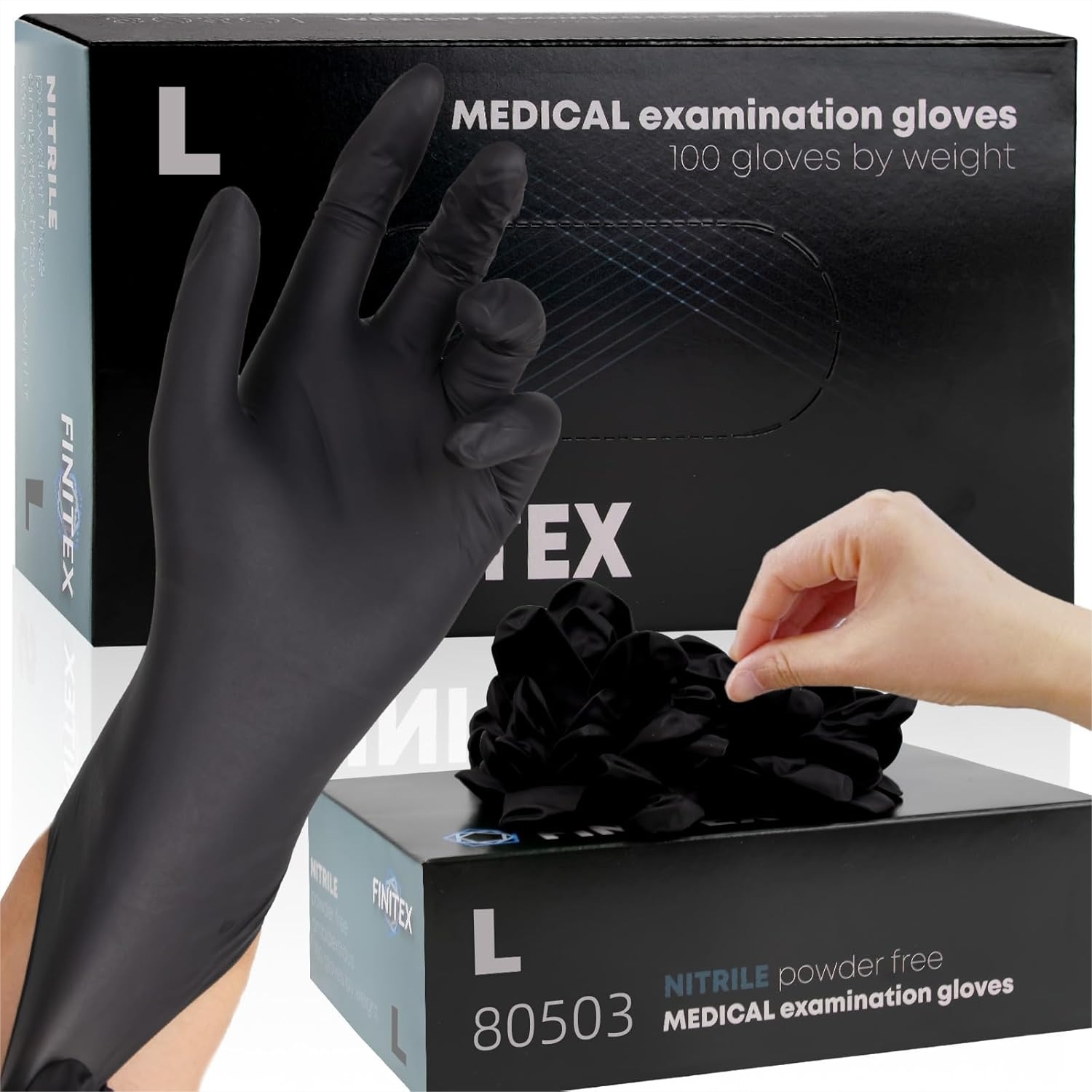 Black Nitrile Disposable Glove - Exam Glove Nitrile avaliação e preço