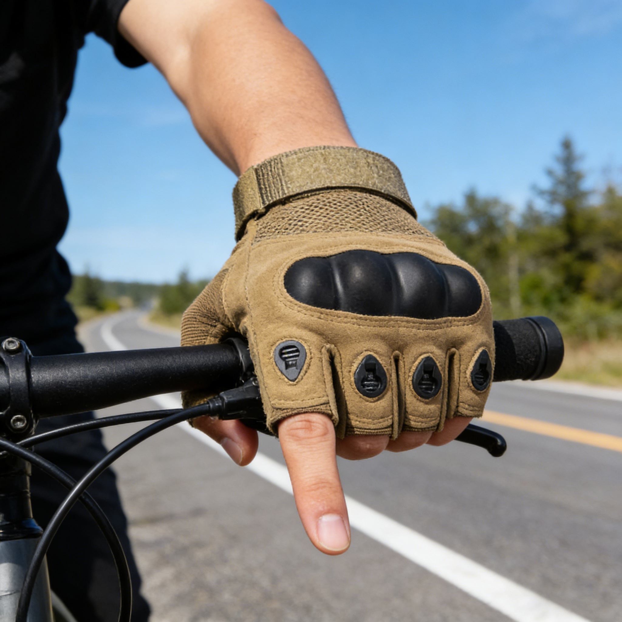 Tactical Hard Knuckle Half Fin - Motorcycle Glove Knuckle avaliação e preço